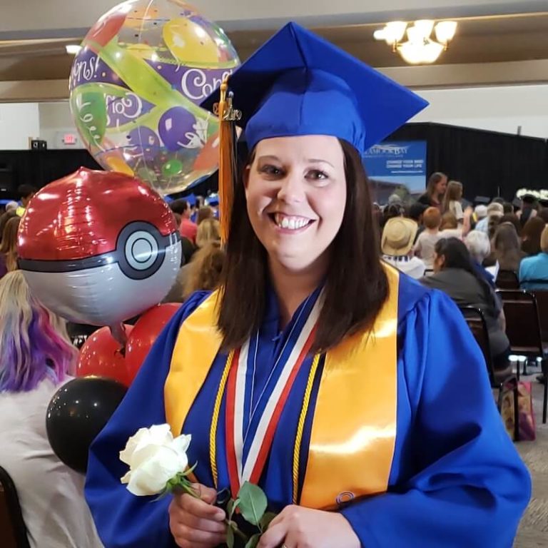 Kym at graduation