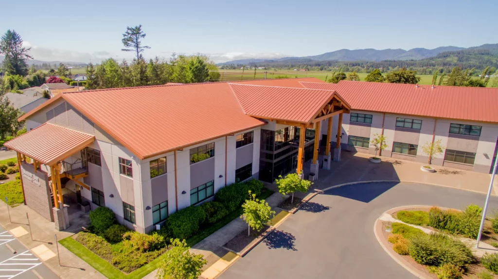 Aerial view of TBCC's Main Campus building